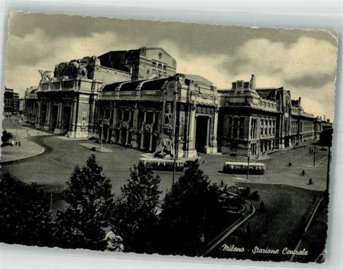 Milano 1952 Hauptbahnhof Straßenbahn