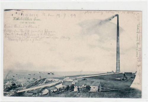 Freiberg mit Halsbrücker Esse gelaufen von 1899. Gute Erhaltung.