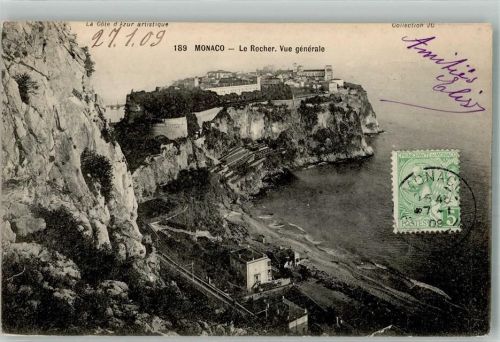 Monaco 1909 Le Roche Briefmarke Bildseite