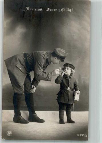 1918 Kamerad Feuer gefällig Zigarre NPG 12933/3