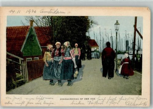 Amsterdam 1920 Tracht Ort handschriftlich