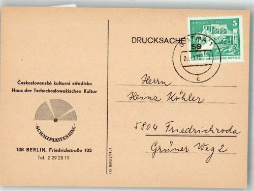 Berlin Mitte Schallplattenring Haus d.Tschechischen Kultur
