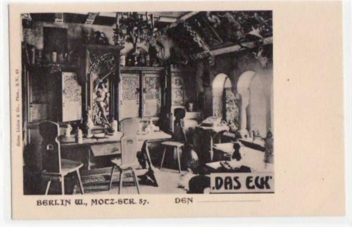 Berlin Wilmersdorf mit Gaststube " Das Eck " in der Motz-Str. 57. ungelaufen frühe Karte, da Anschriftseite noch ungeteilt. Gute Erhaltung.