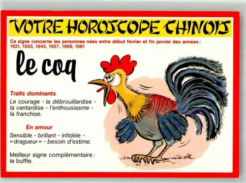 Chinesisches Horoskop Sternzeichen Der Hahn