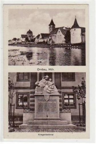Ornbau mit 2 Abbildungen. ungelaufen rückseitiger Stempel: 1. April 1934. Top Erhaltung.
