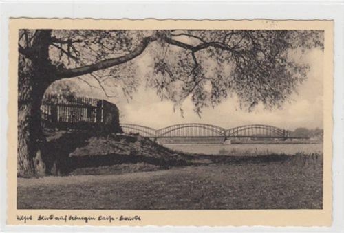 Tilsit Tilsit / Sowetsk mit Blick auf Königin Luise-Brücke ungelaufen Rückseite leicht stockfleckig, sonst gut erhalten
