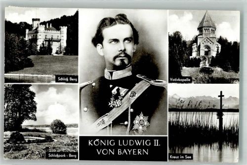 Berg Portrait des Königs Schloss Berg Votivkapelle Kreuz im See Fotograf Wörsching