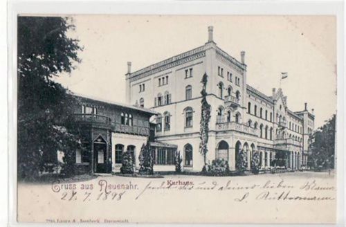 Bad Neuenahr Bad Neuenahr mit Kurhaus gelaufen von 1898. Ecken mit Albumabdrücken, sonst gut erhalten