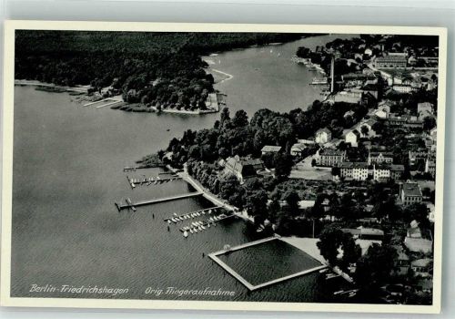 Friedrichshagen 1939 Fliegeraufnahme des Ortsteiles am Müggelsee