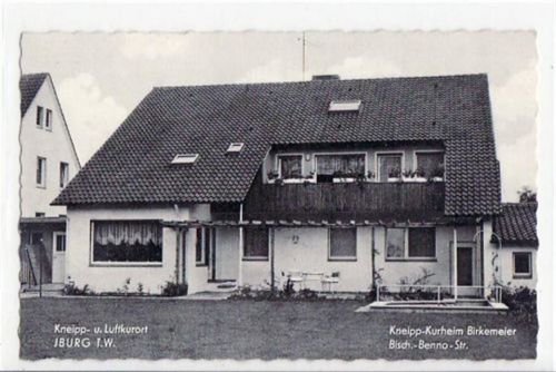 Bad Iburg Bad Iburg mit Kneipp-Kurheim Birkemeier, Bisch.-Benno-Straße gelaufen, mit Marke und Stempel von 1965. Leichter Bug oben rechts, sonst gut erhalten
