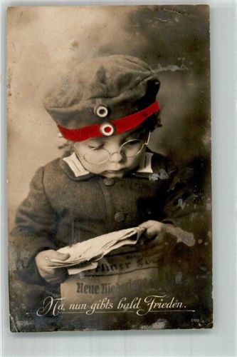 1916 Zeitung lesen Na nun gibts bald Frieden