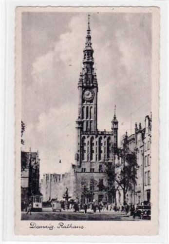 Danzig Danzig / Gdansk mit Partie am Rathaus ungelaufen Gute Erhaltung.