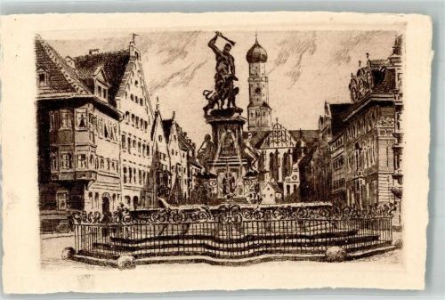 Augsburg Herkulesbrunnen Maximilianstraße