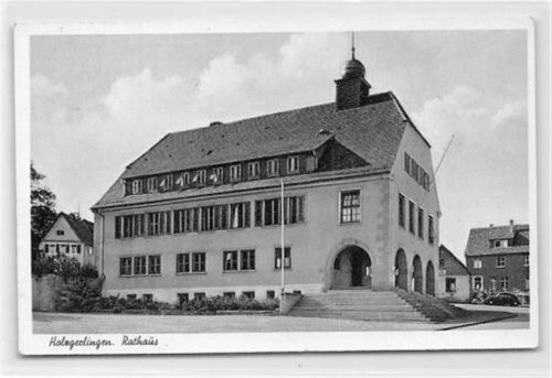Holzgerlingen. Rathaus gelaufen. Leichter Stempeldurchdruck, sonst gut erhalten