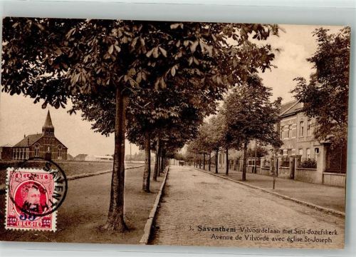 Brüssel Zaventem Avenue de Vilvorde Briefmarke Bildseite