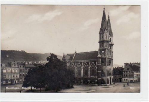 Meiningen Meiningen mit Stadtkirche ungelaufen Gute Erhaltung.