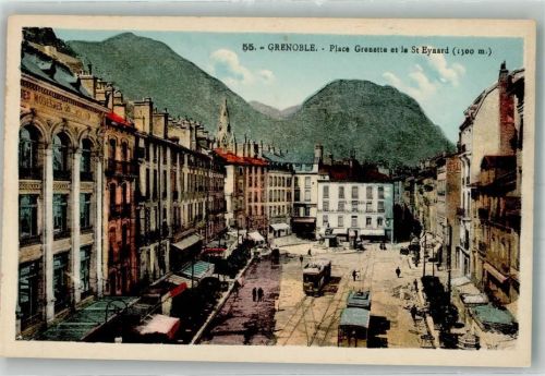 Grenoble Place Grestte Straßenbahn
