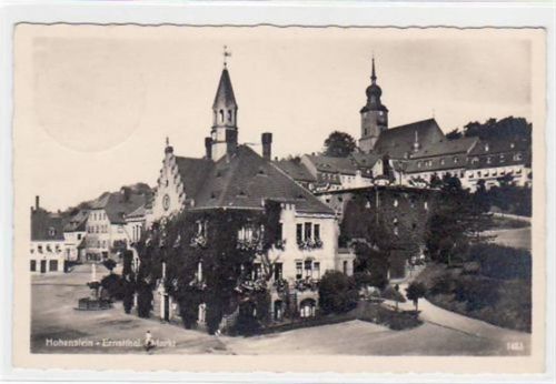 Hohenstein-Ernstthal Hohenstein - Ernstthal mit Markt gelaufen von 1942. Gute Erhaltung.