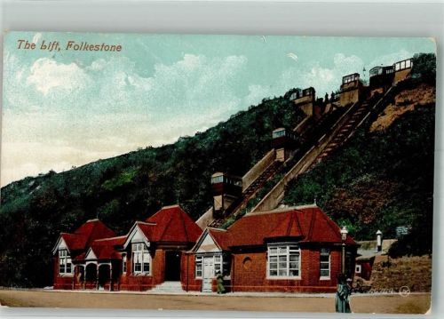 Folkestone 1911 Bergbahn The Lift Bahnhof