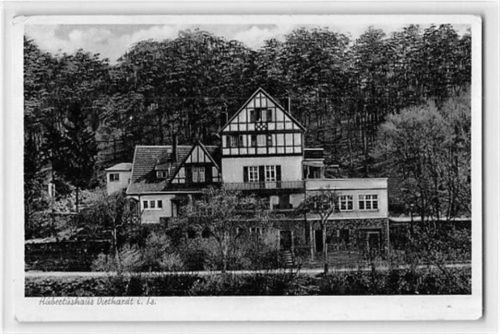 Diethardt im Taunus. Hubertushaus gelaufen kleiner Knick oben und unten links, leichter Schrift- und Stempeldurchdruck, sonst gut erhalten