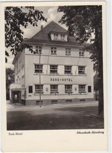 Schwabach bei Nürnberg. Park-Hotel ( Besitzer: Karl Meyer ). Ungelaufen. Gute Erhaltung.