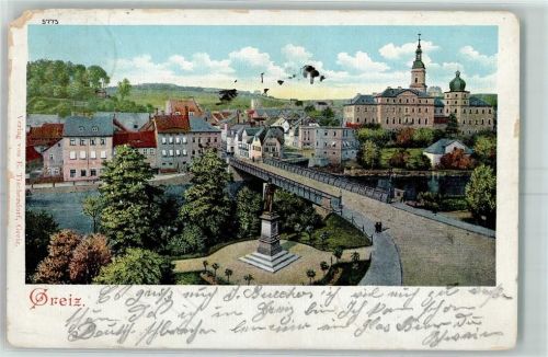 Greiz 1904 Brücke Denkmal