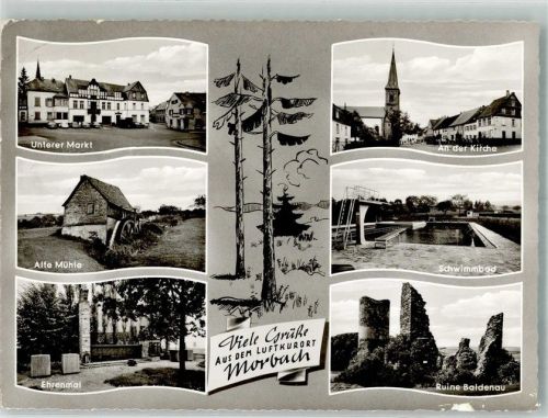 Morbach Unterer Markt Kirche Schwimmbad Alte Mühle