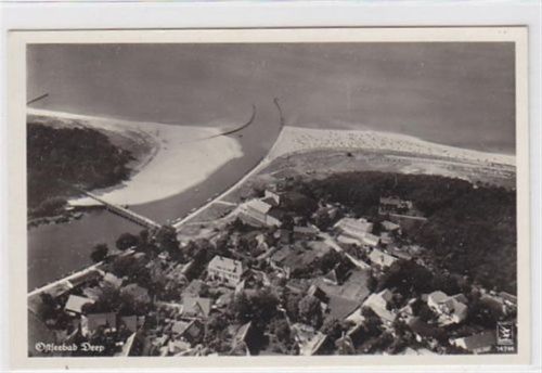 Fliegeraufnahme vom Ostseebad Deep - Mrzezyno / Kreis Greifenberg - Gryfice ungelaufen Gute Erhaltung.
