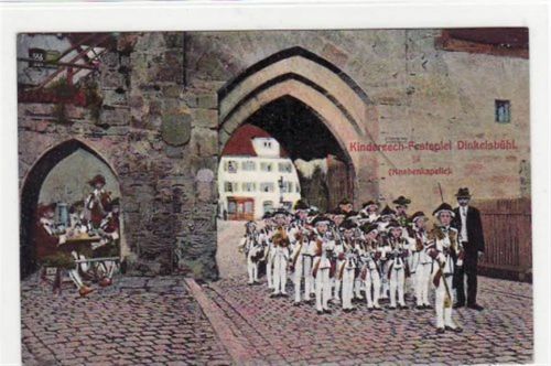 Kinderzech-Festspiel Dinkelsbühl. Knabenkapelle ungelaufen Leichter Bug oben rechts. Rückseite leicht fleckig, sonst gut erhalten