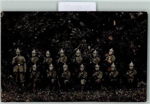 Hochstätt Soldaten mit Pickelhaube Gewehr im Anschlag AK Ort lt. Stempel