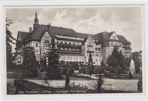 Bad Kudowa Bad Kudowa - Kudowa-Zdrój / Kreis Glatz - Klodzko in Schlesien. Kurhotel Fürstenhof gelaufen 1930. Rückseite leicht fleckig, sonst gut erhalten