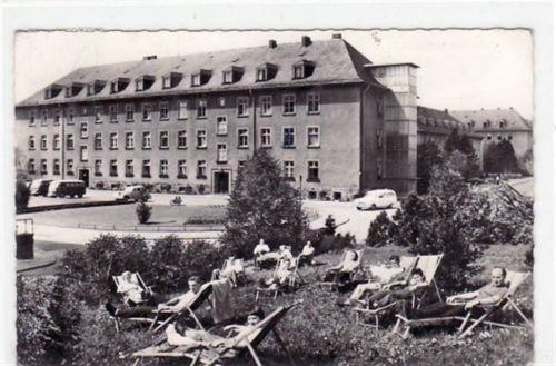 Lüdenscheid Lüdenscheid mit Hellersen Sportheilstätte gelaufen von 1964, Marke entfernt. . Leichter Stempeldurchdruck, leicht fleckig, sonst gut erhalten
