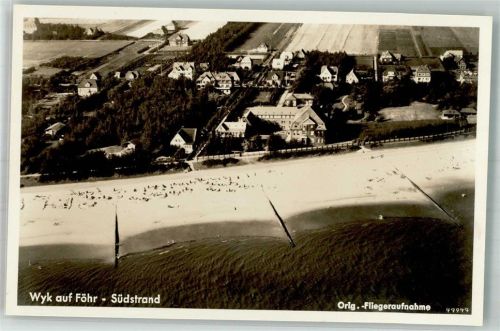 Wyk 1939 Fliegeraufnahme vom Südstrand