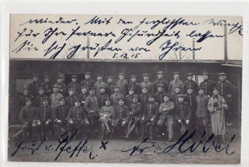 Köln Stadt Köln - Riehl mit Gruppenfoto, Soldaten. Feldpost, mit Stempel von 1915. Gute Erhaltung.