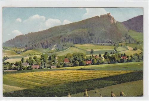 Hermsdorf Riesengebirge. Kynast mit Ober-Hermsdorf - Sobieszów / Kreis Hirschberg - Jelenia Góra ungelaufen Leichte Abdrücke an den Ecke n vom Album, sonst gut erhalten