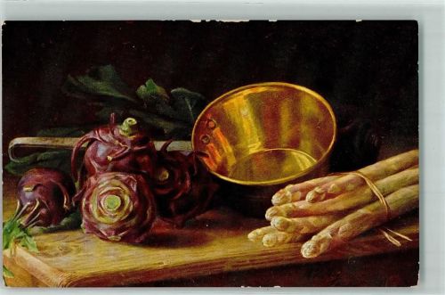 Gemüse Spargel Messing-Pfanne AK