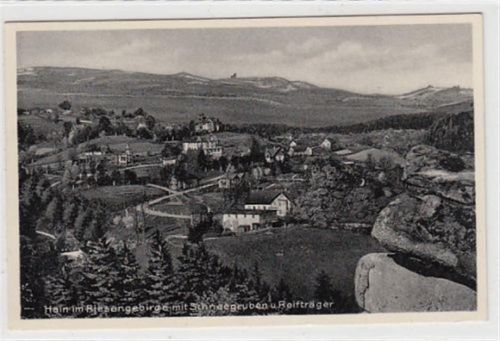 Hain Riesengebirge Hain / Przesieka - Kreis Hirschberg / Jelenia Góra im Riesengebirge. Schneegruben und Reifträger gelaufen 1940. Sehr gut erhalten.