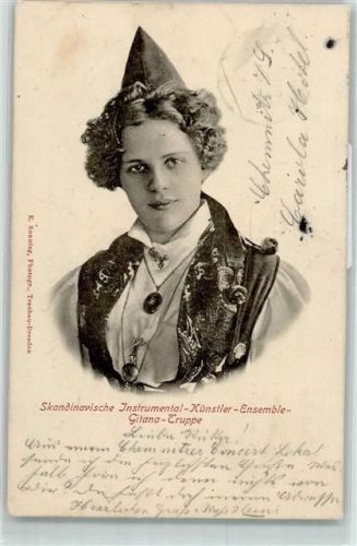 Skandinavische Instrumental Ensemble Gitana Truppe AK Zigeuner 1901