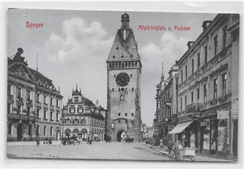 Speyer Speyer. Altpörtelplatz Postamt ungelaufen Leicht bügig, leicht fleckig, sonst gut erhalten