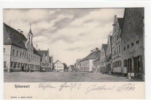 Hohenwart mit Marktplatz gelaufen von 1904. Gute Erhaltung.