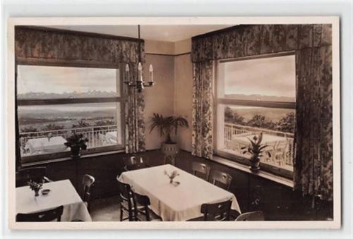 Heiligenberg. Hotel Post, Aussichtsterrasse gelaufen. Gute Erhaltung.