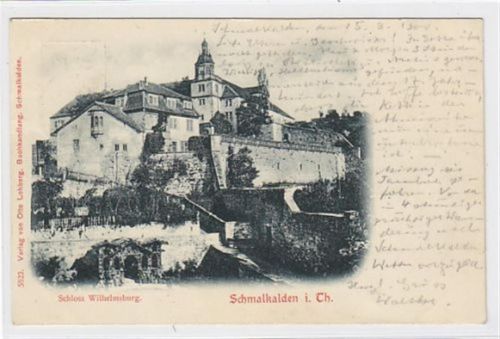 Schloss Wilhelmsburg in Schmalkalden in Thüringen gelaufen 1900. Gute Erhaltung.