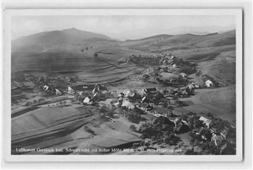 Gersbach im Schwarzwald mit hoher Möhr vom Flugzeug aus gelaufen. Sehr gut erhalten.