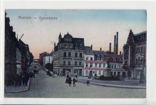Meerane mit Partie am Bismarckplatz ungelaufen Leicht fleckig, sonst gut erhalten