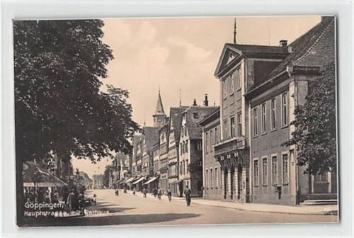 Göppingen Göppingen. Hauptstraße mit Rathaus gelaufen. Gute Erhaltung.