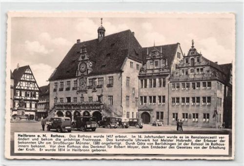 Heilbronn. Rathaus ungelaufen Leicht bügig, sonst gut erhalten