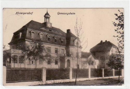 Hintergersdorf mit Genesungsheim gelaufen von 1931 kleiner Knick unten rechts, leichter Stempeldurchdruck, sonst gut erhalten.