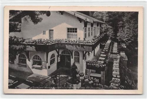 Altenberg im Rheinland. Terrassen-Waldrestaurant Deutscher Märchenwald ungelaufen Gute Erhaltung.