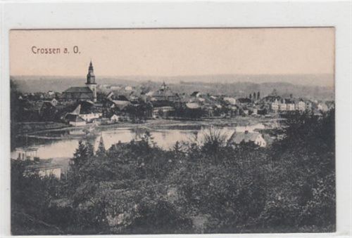 Crossen a.d. Oder Crossen a. O. / Krosno Odrzanskie. Karte beschrieben Gute Erhaltung.