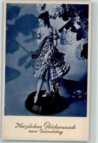 1932 Frauenfigur Meissner u. Buch Nr. 520 Monotinta Geburtstag